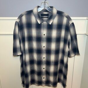 All Saints flannel short sleeve button up